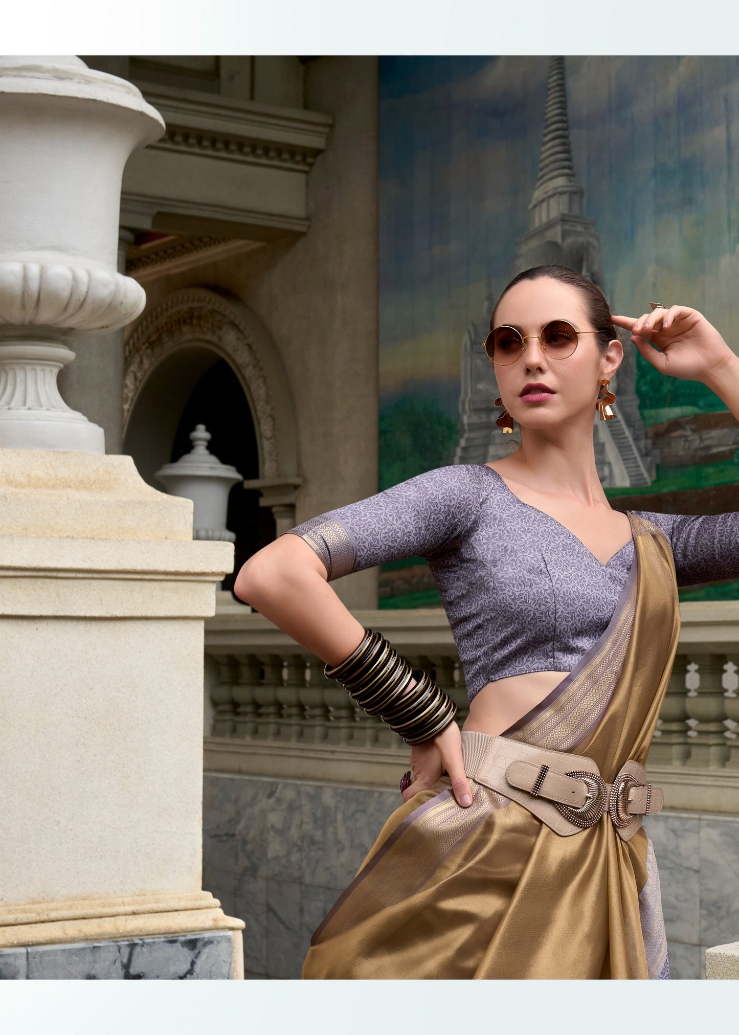 Purple tissue sarees with price