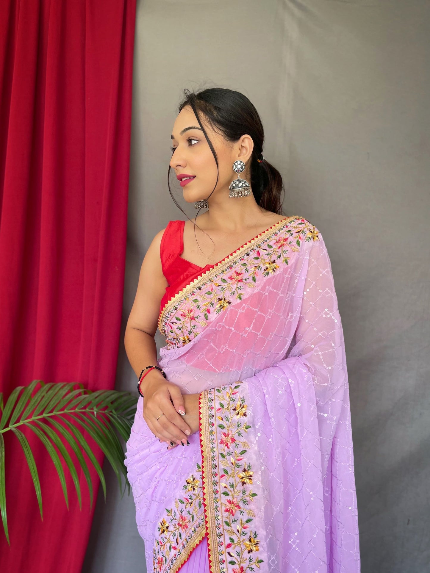 Purple colour saree for wedding with price