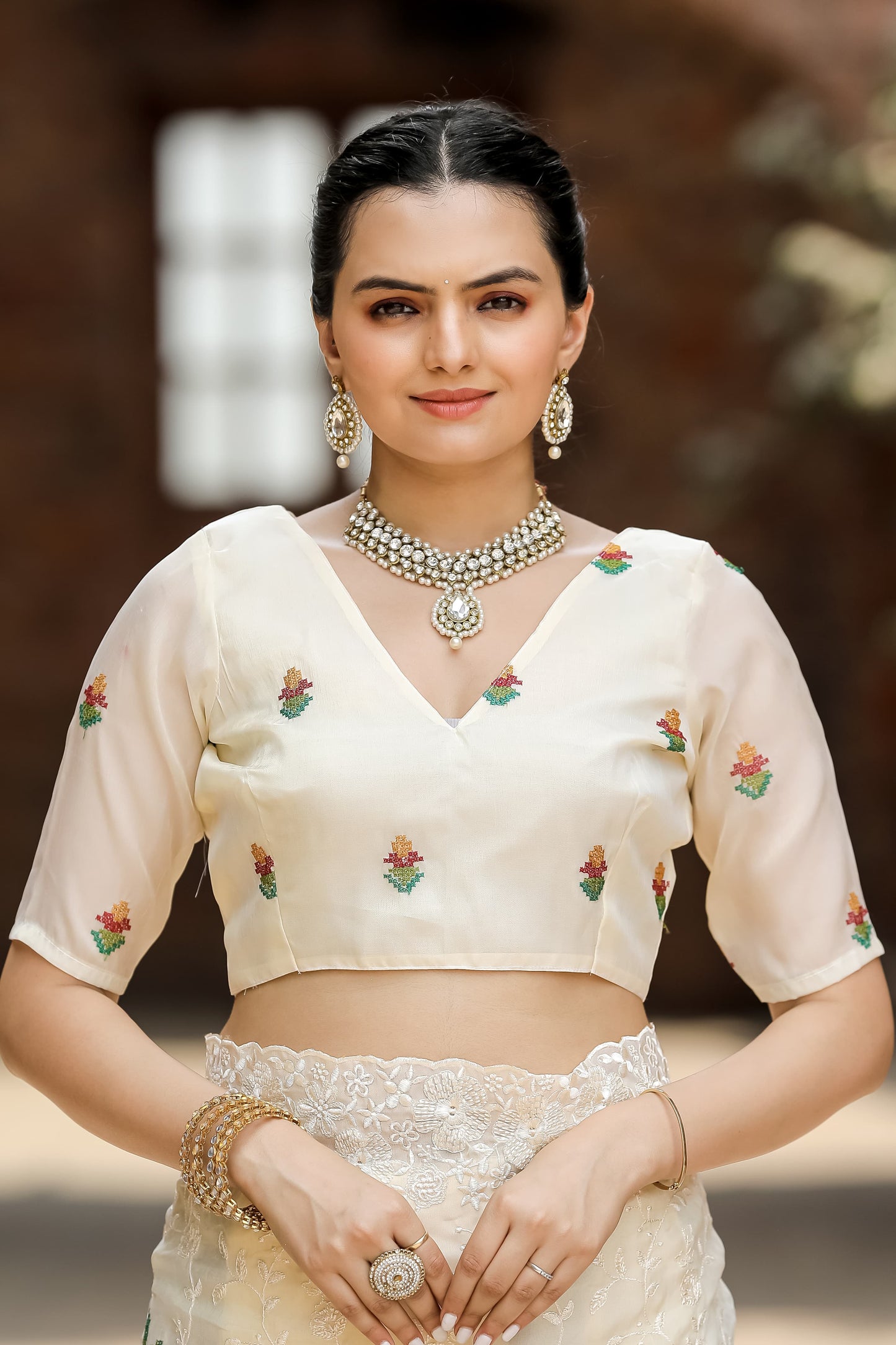 Chiffon Saree with blouse for women