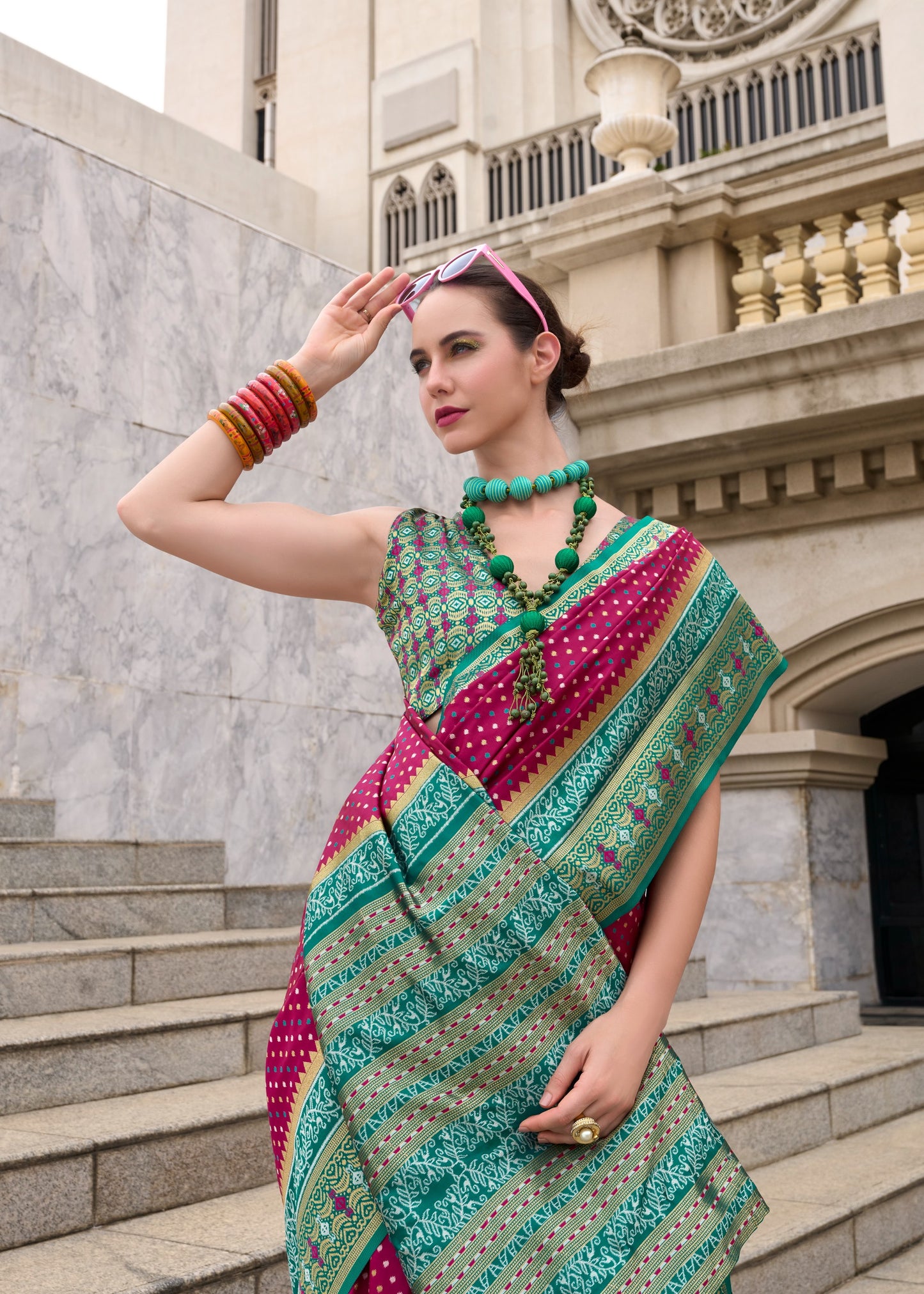 Dark Purple Banarasi Saree