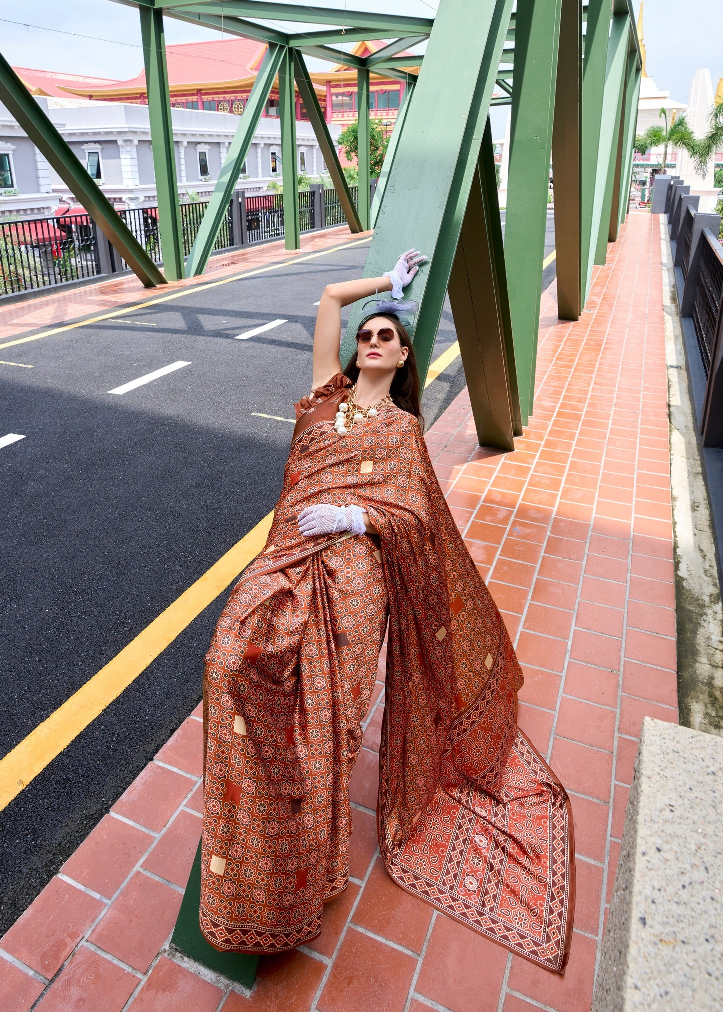 Orange saree for wedding