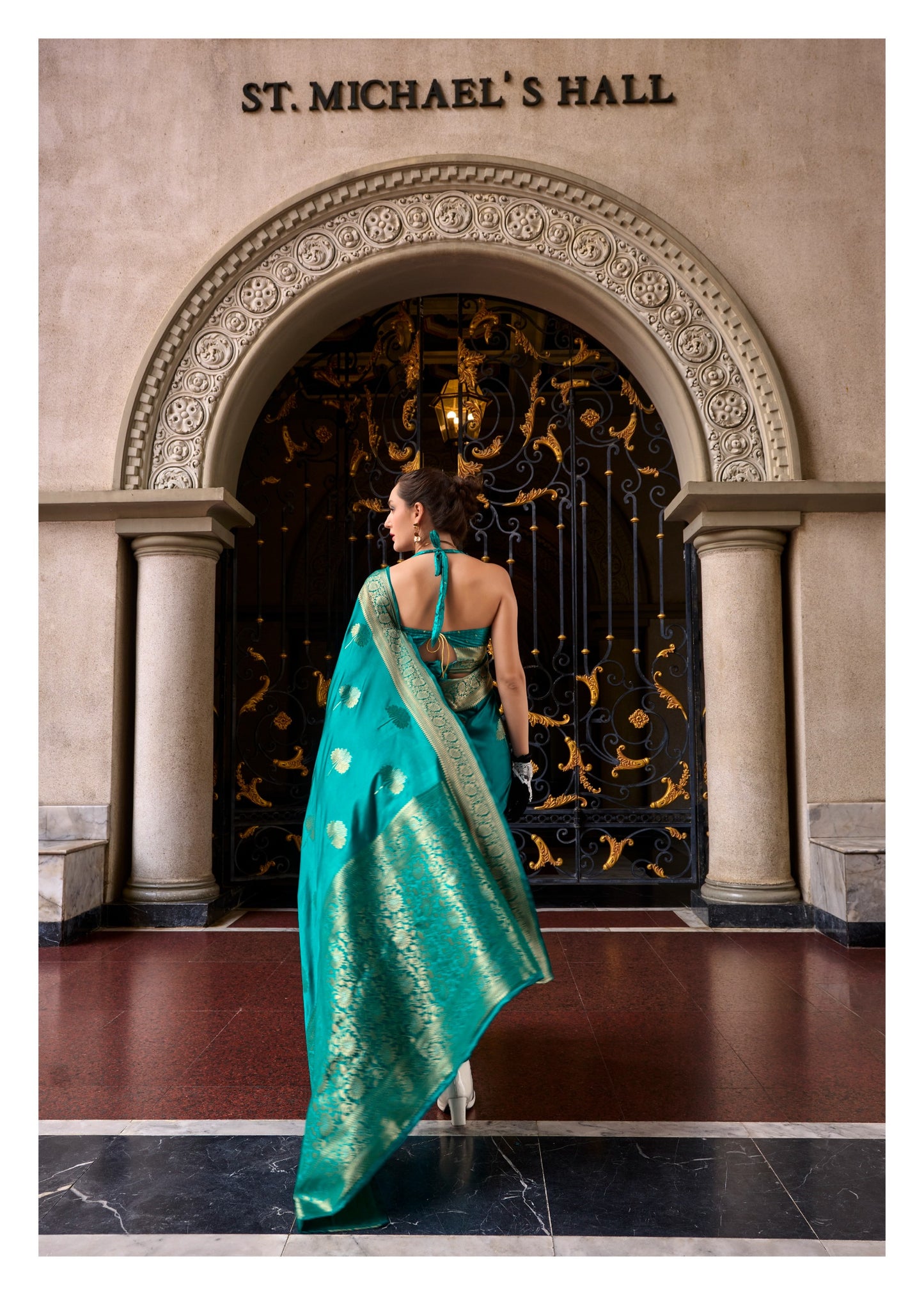 modern wedding guest saree for women