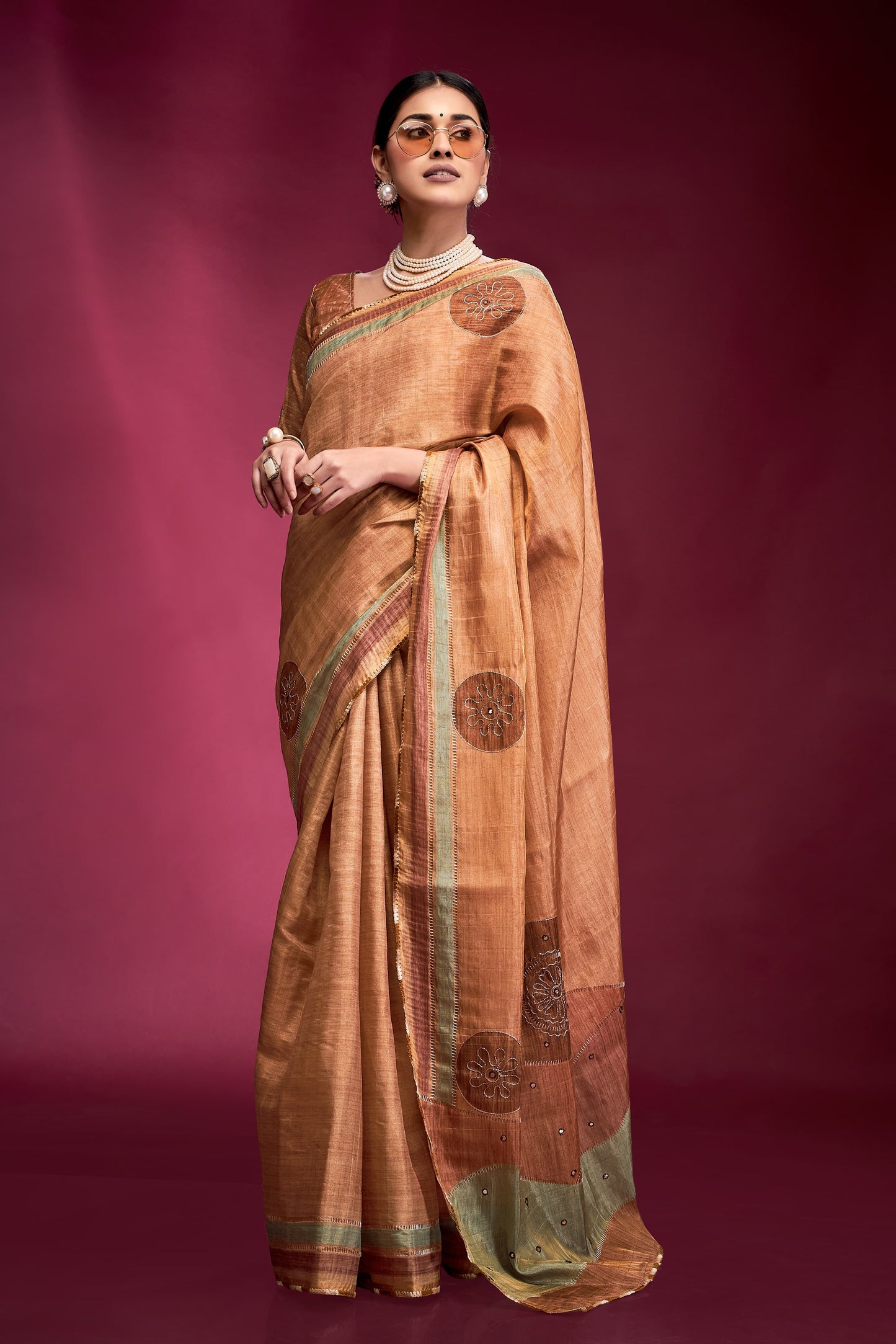 Orange colour Saree for wedding