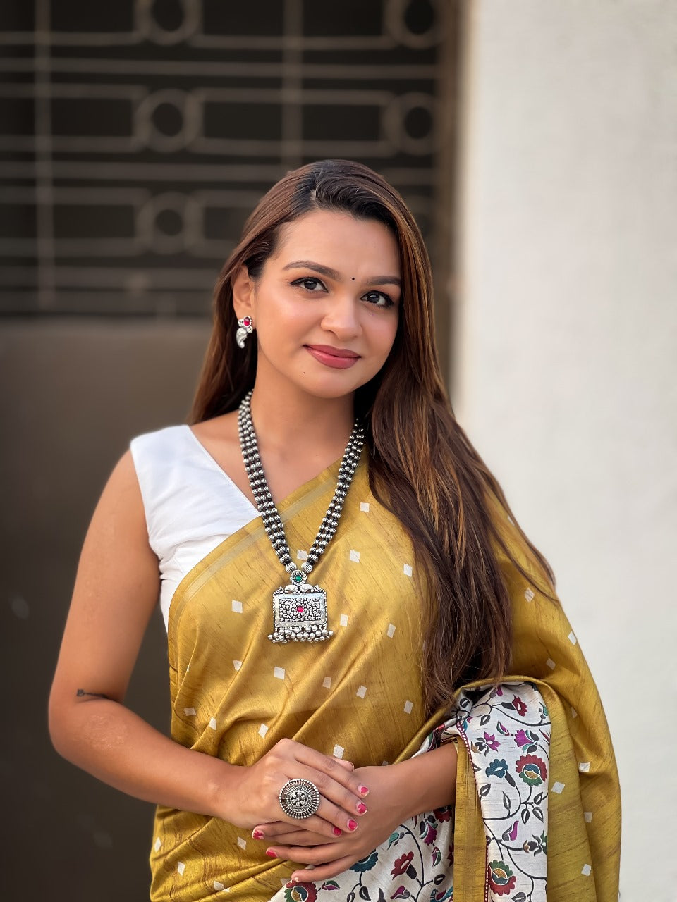 Beige Saree for Wedding