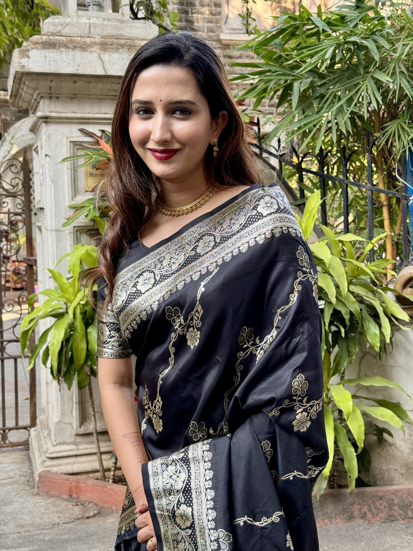 Black Silk Saree for Wedding