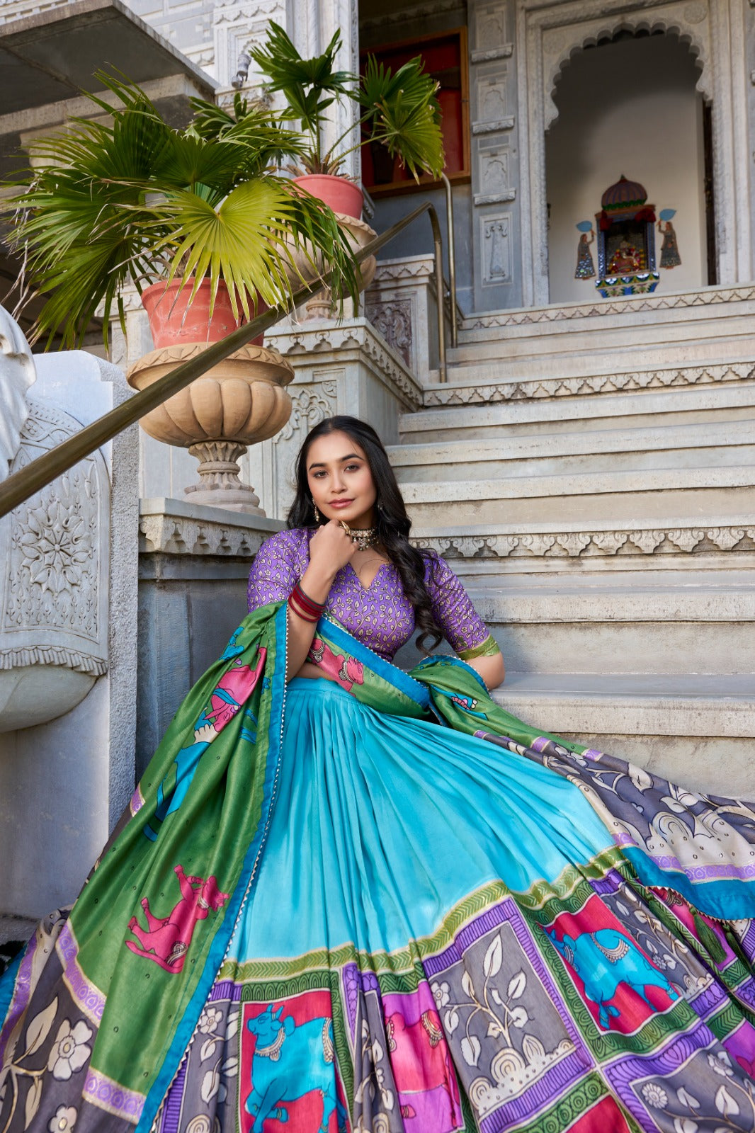 sea green lengha choli in usa uk online shopping