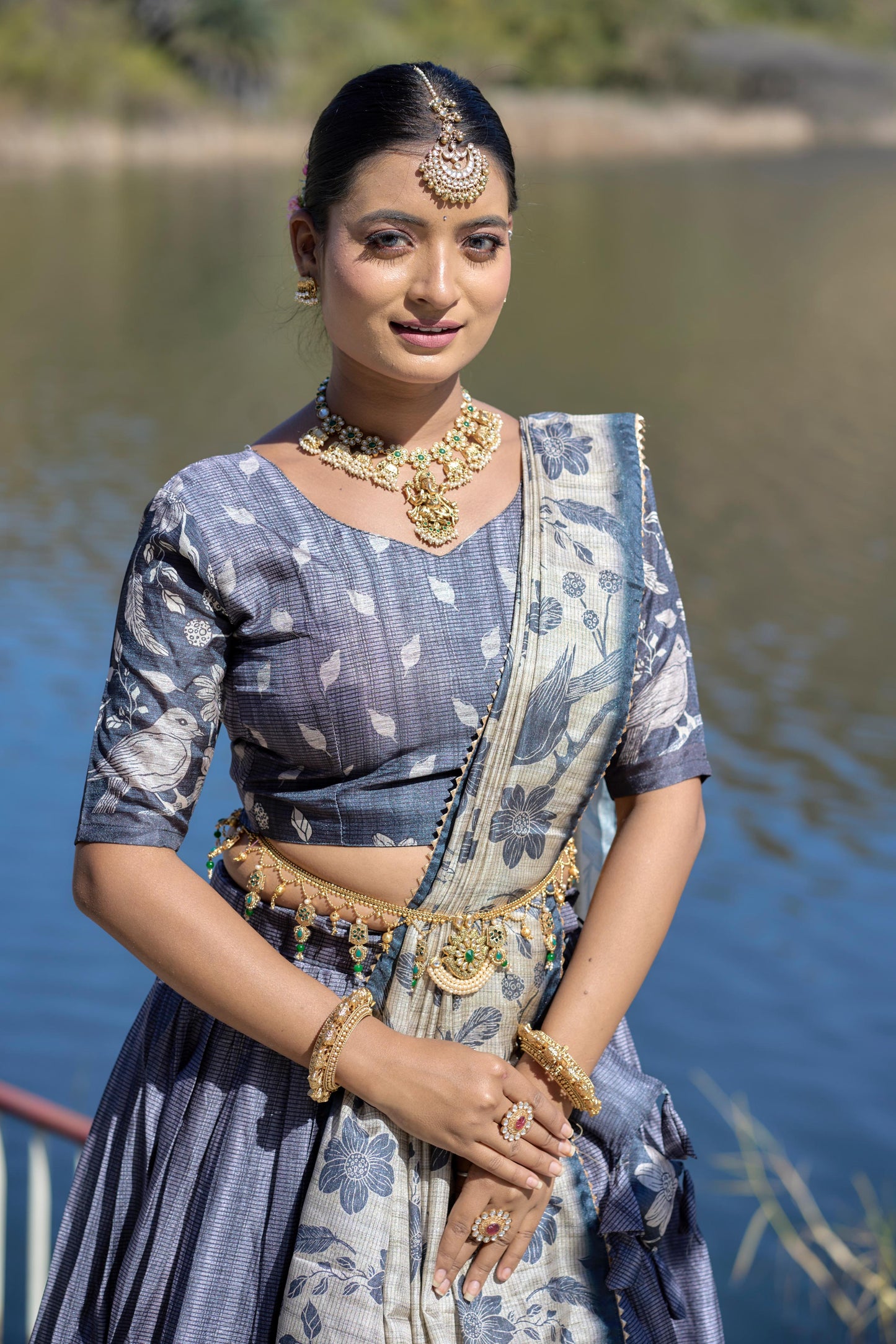 grey lengha choli usa