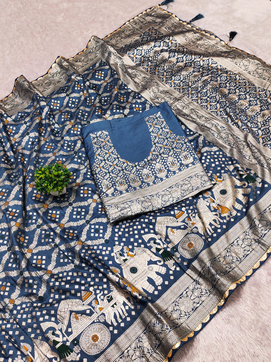 Viscose dola silk saree online shopping