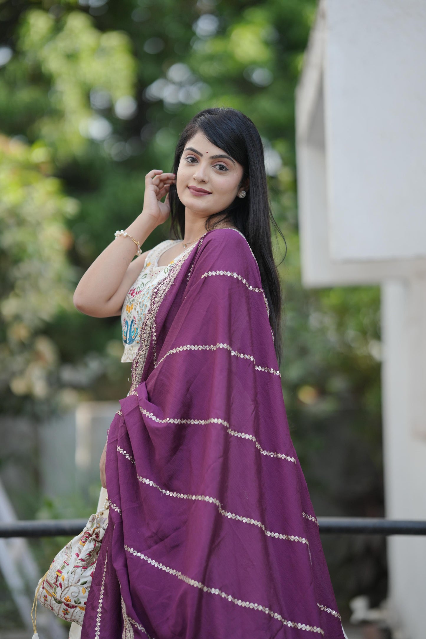 Wine color cotton lehenga choli for women with price