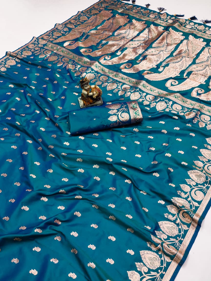 party wear teal blue sari blouse