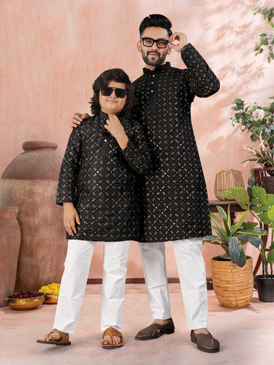 Boys and mens black color kurta