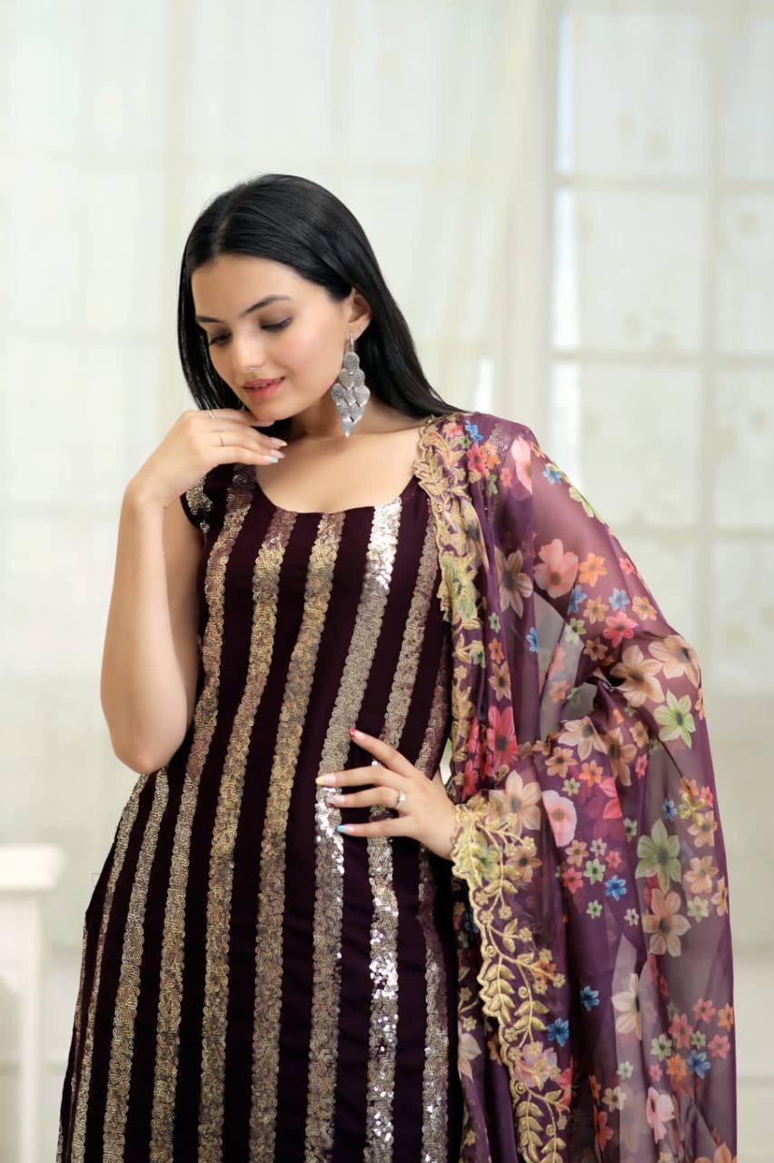 Wedding wear sharara suit for festive