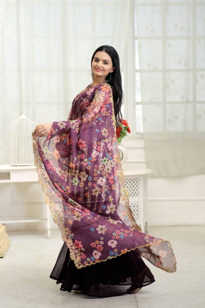 Stylish women plazzo suit