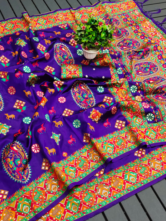 Fantastic Pashmina Silk Green Color Saree For Festive