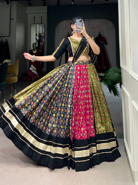 Multi color dola silk lehenga choli for party