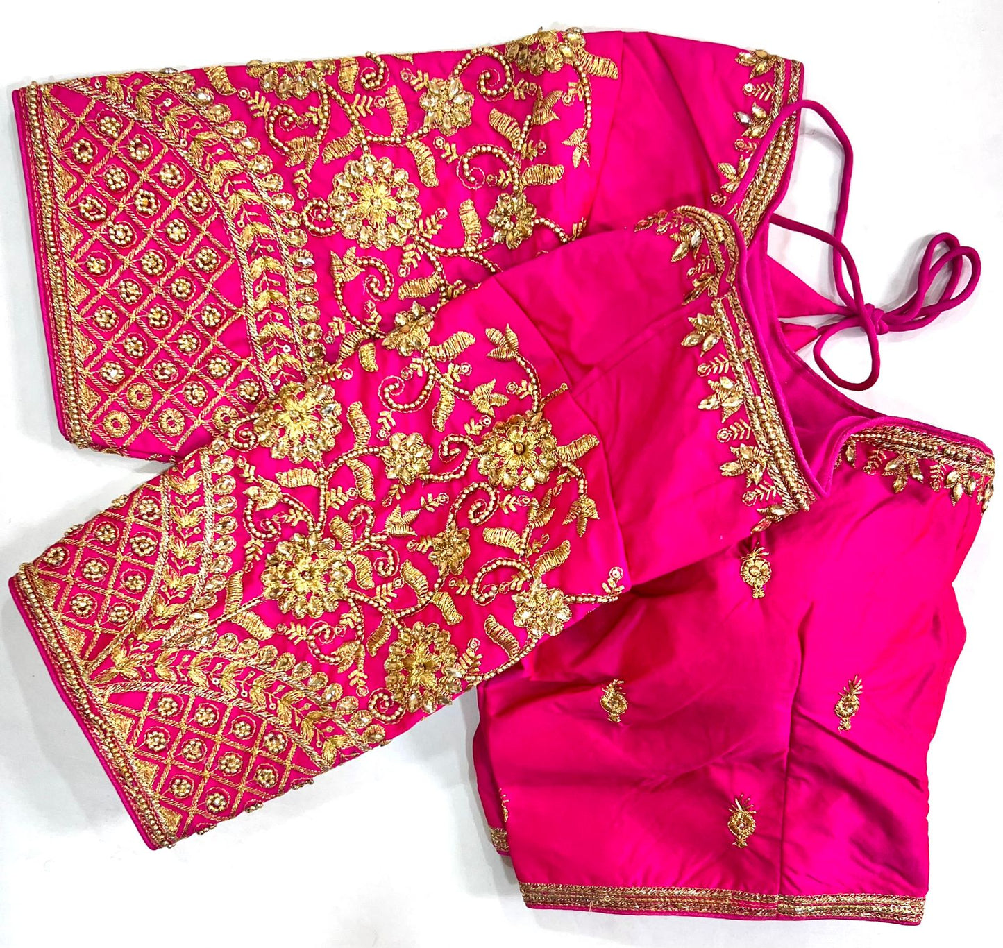 Pink color banarasi silk saree for women