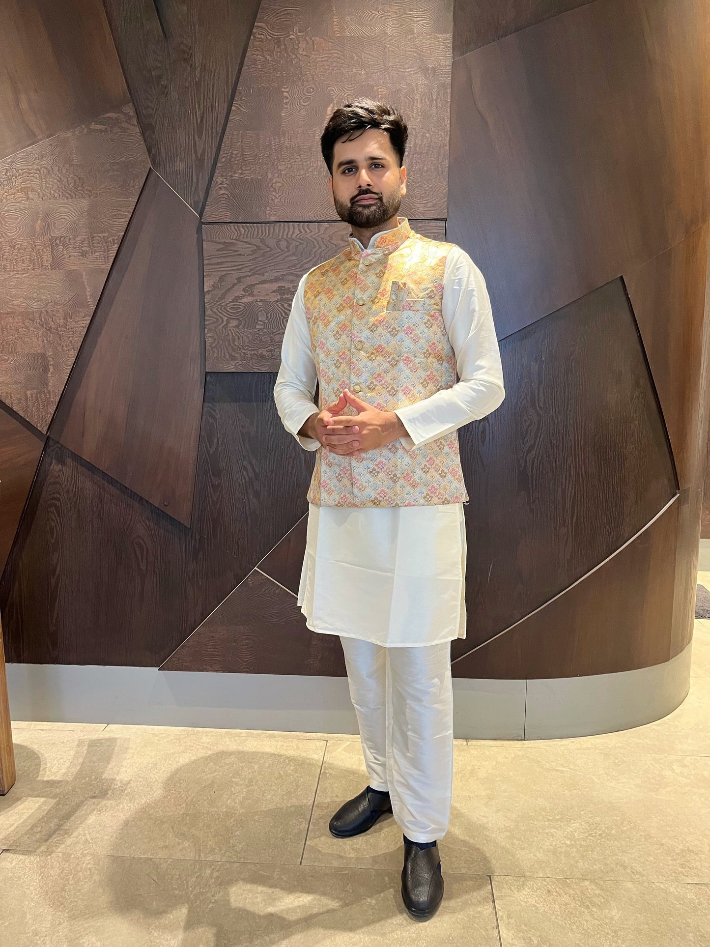 Modern Kurta pajama with Jacket for wedding