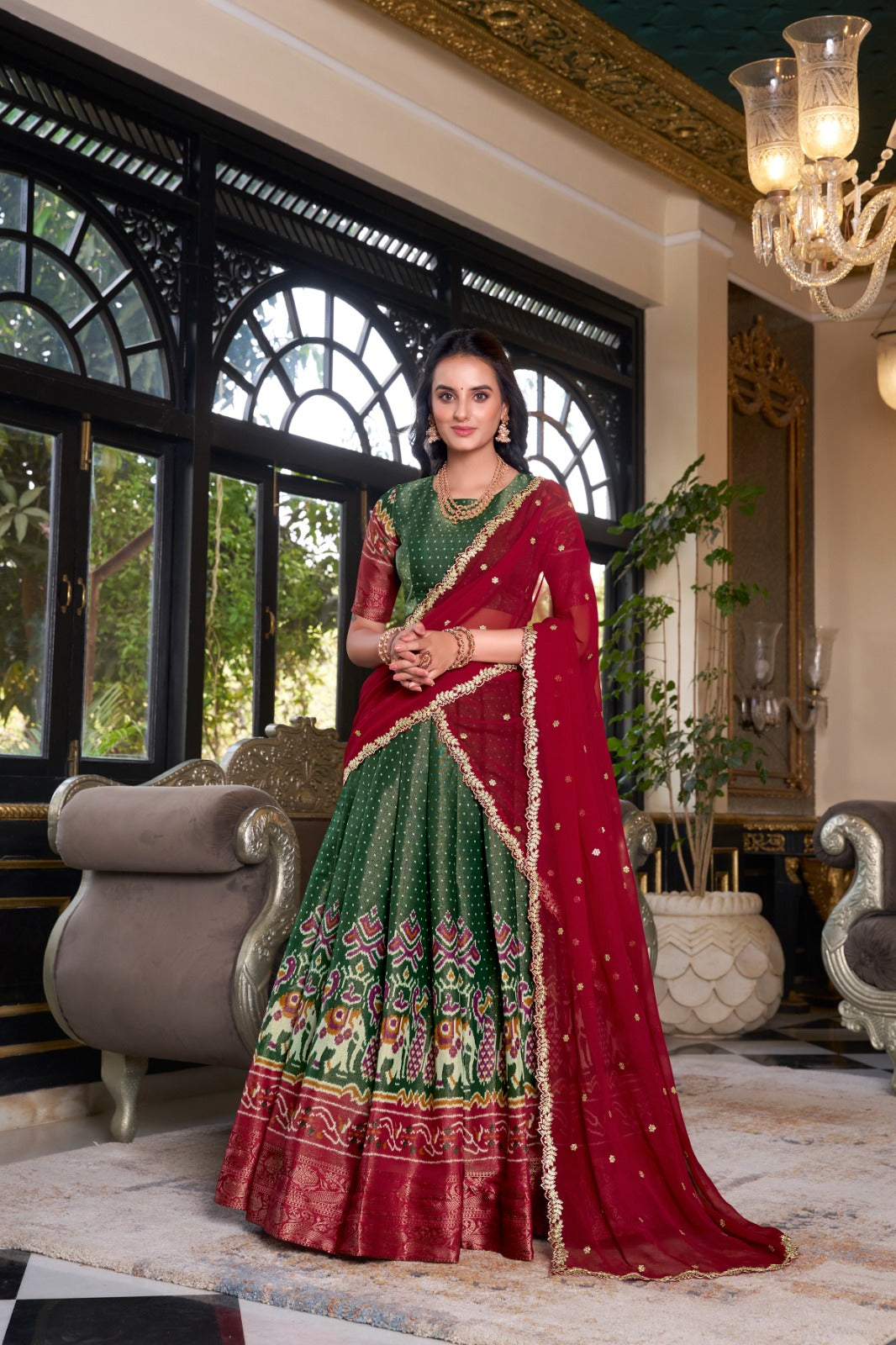 Shop Green Kanchipuram South Indian Wedding Lehengas Ragthm Shop Green Kanchipuram South Indian Wedding Lehengas Ragthm