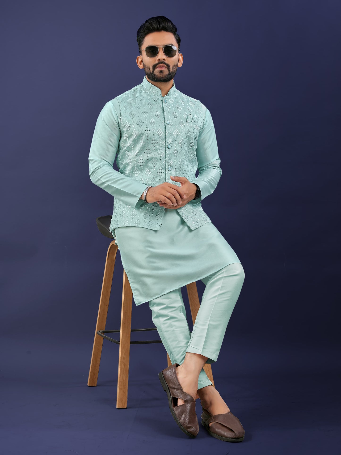 Wedding wear rama indo-western with online