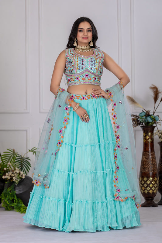 Wedding wear georgette ghagra choli online