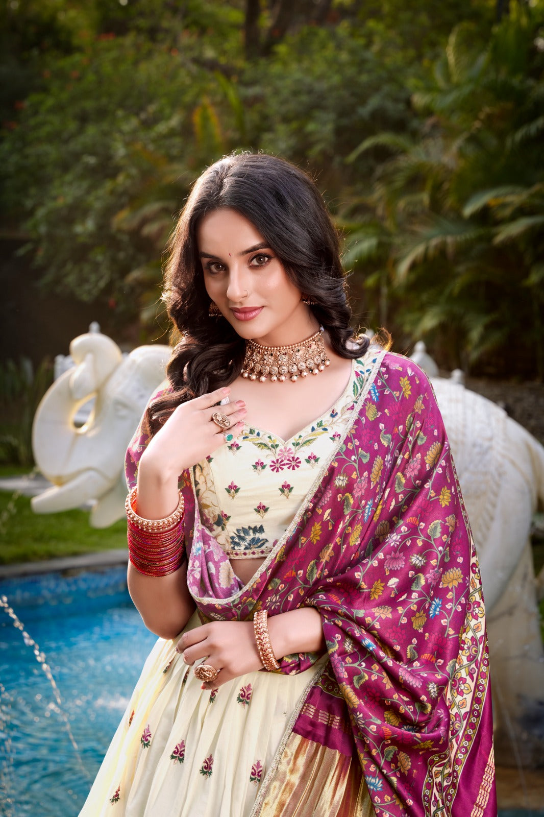 White color khadi cotton chaniya choli price