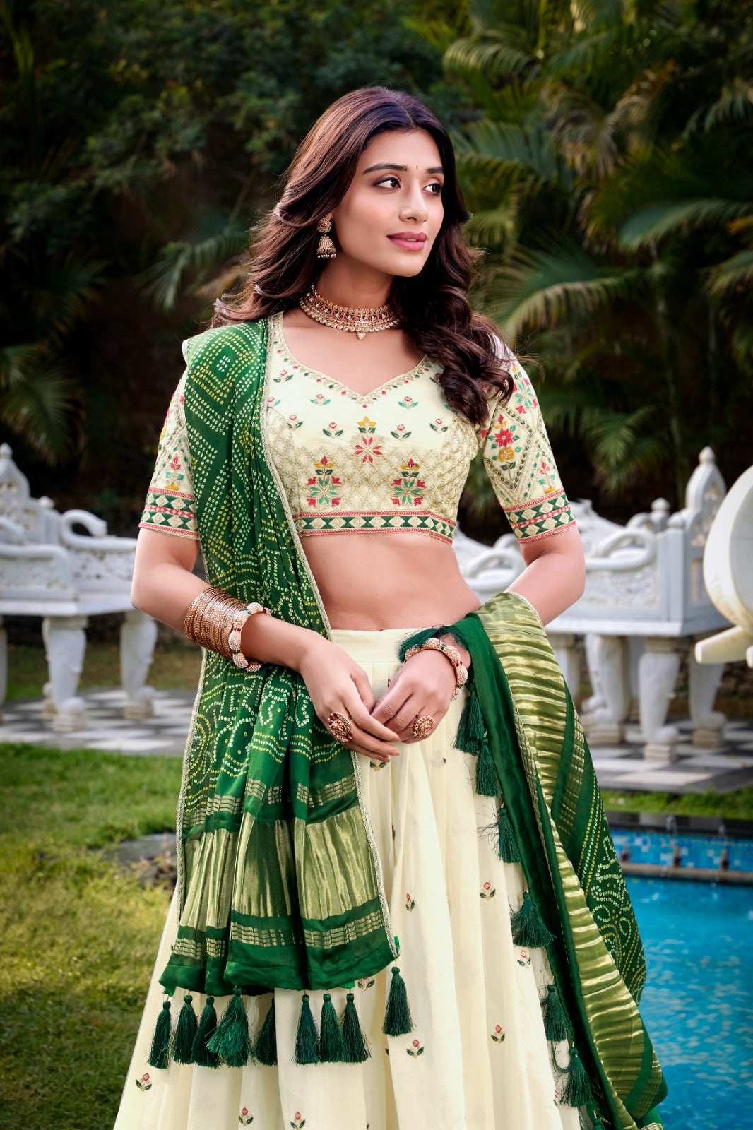 White Lehenga for Women