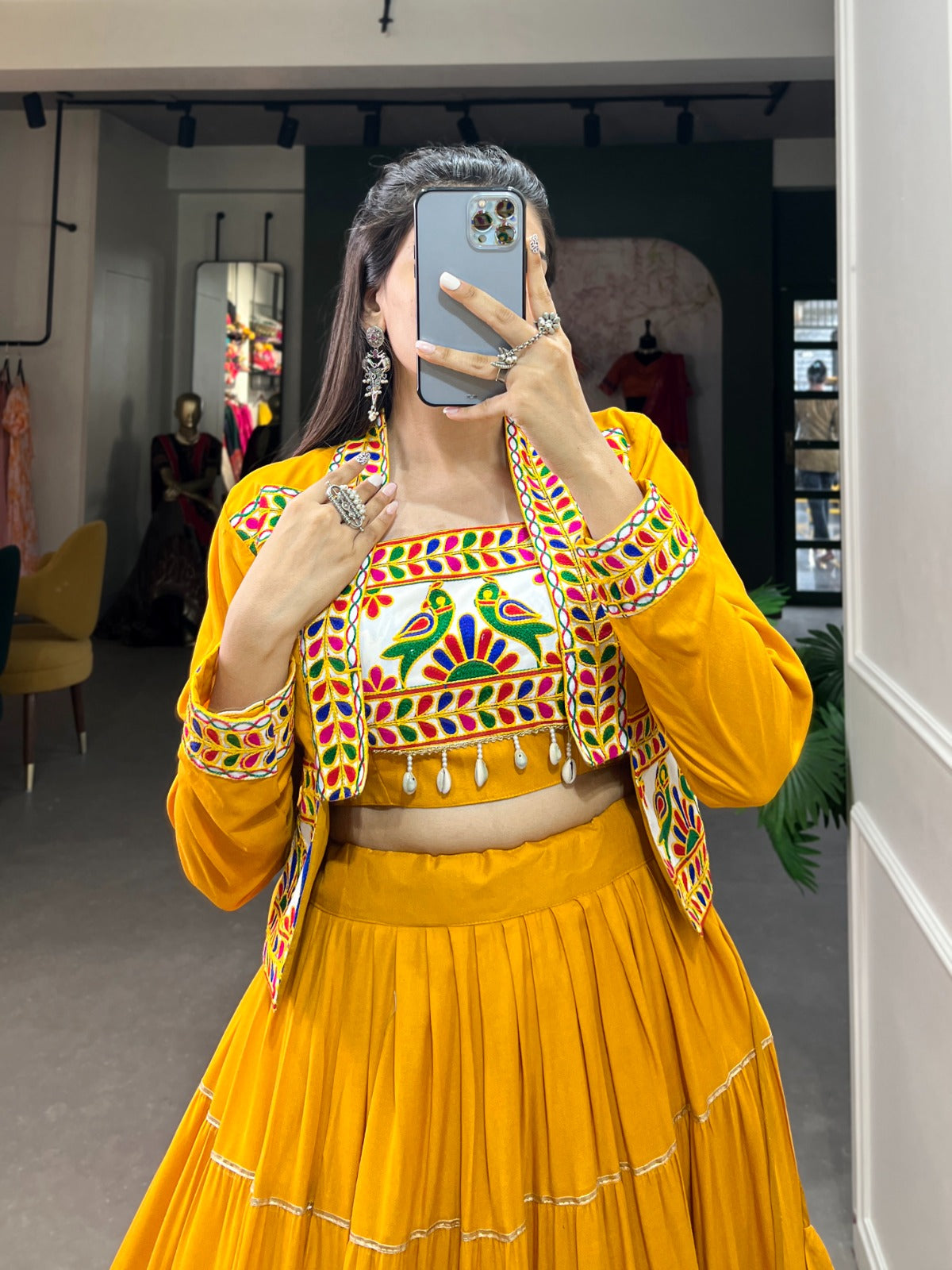 Yellow color readymade chaniya choli UK