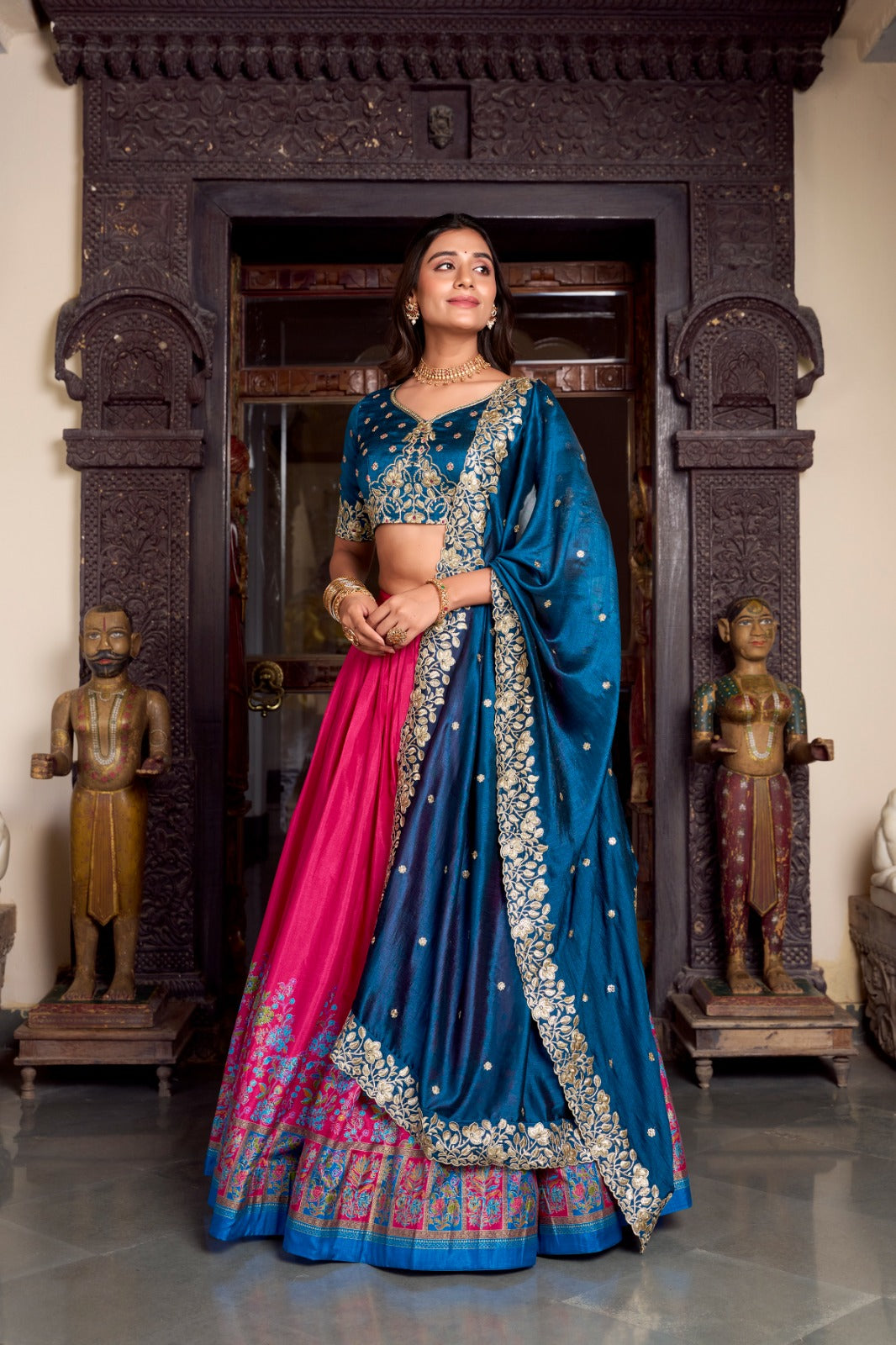Wedding wear pink ghagra choli price