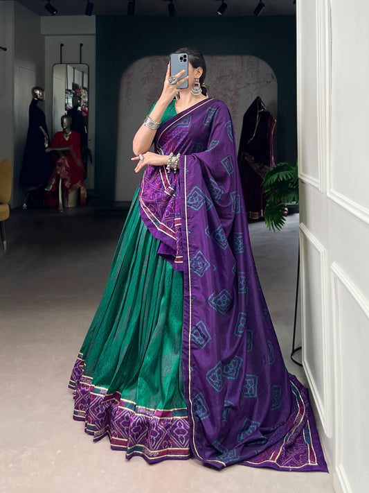Traditional green lehenga choli