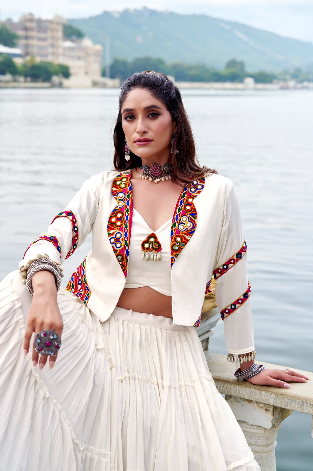 Navratri wear white lehenga choli in UK
