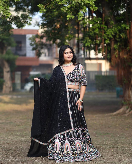 party wear black lenghas choli usa ragthm