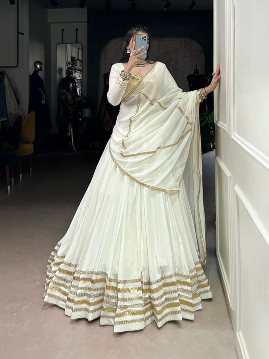 Wedding wear white rayon chaniya choli USA
