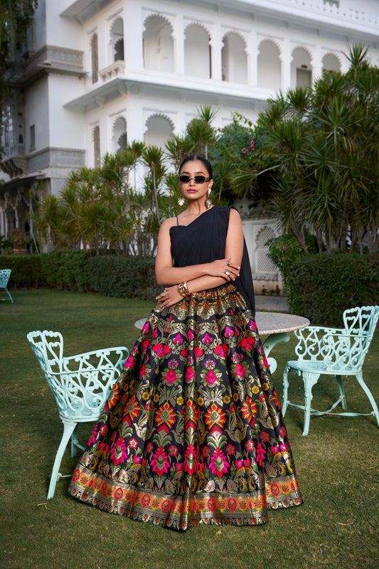 Black Color Ready to Wear Lehenga Choli for Party