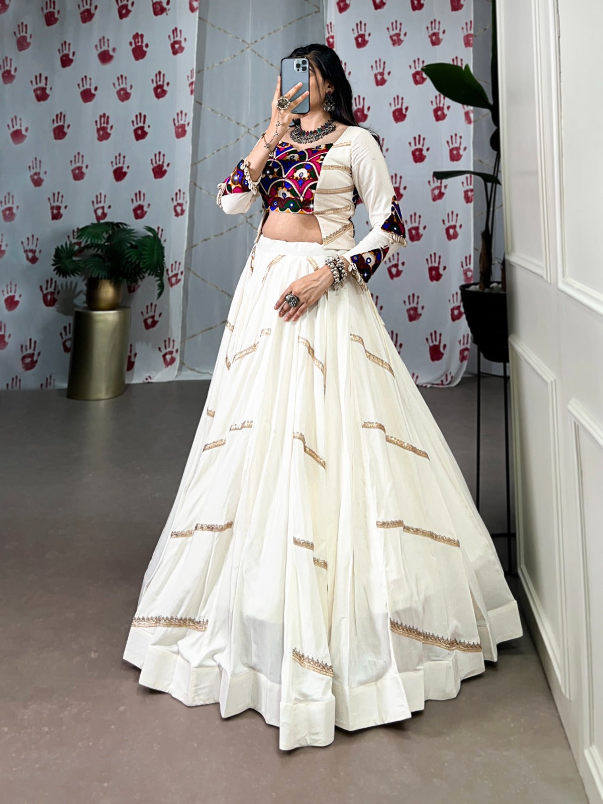 White lehenga choli price