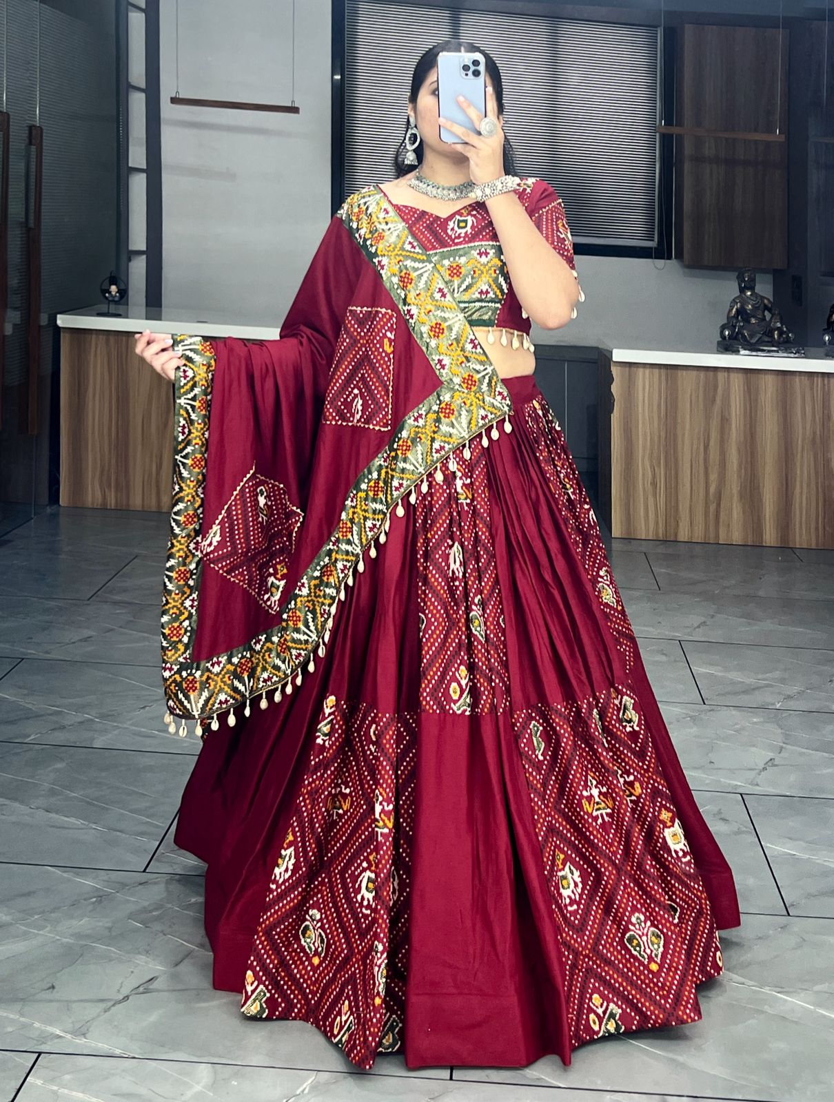 Patola printed lehenga choli