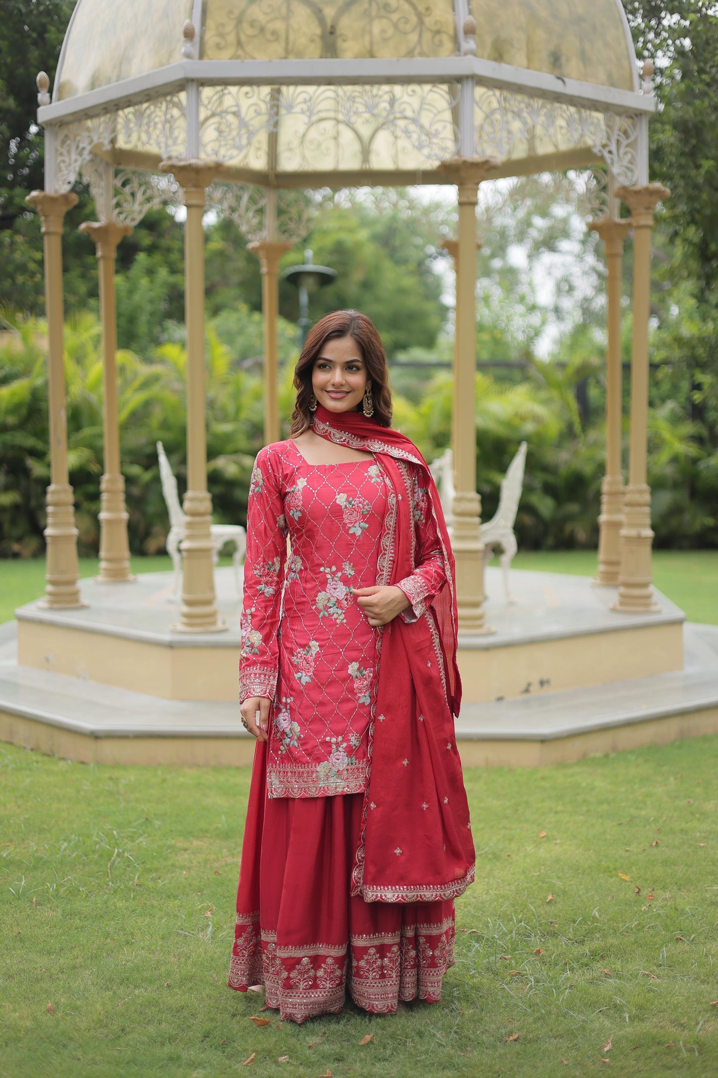 Red Sharara Suit For Wedding