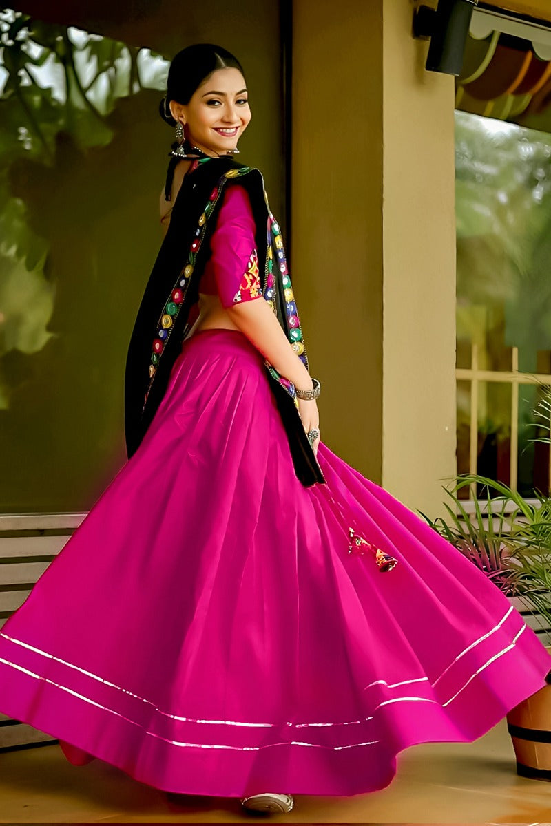Shining Pink color lehenga choli