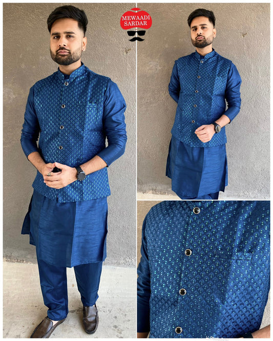 Blue colour Kurta for Men's