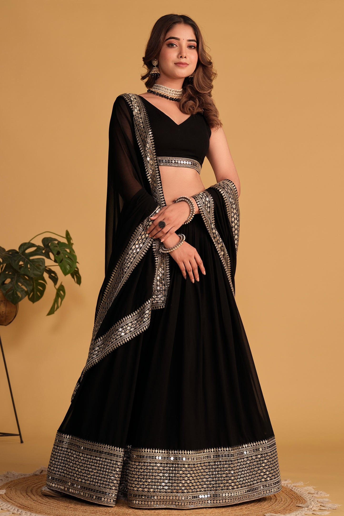 black lehenga for wedding
