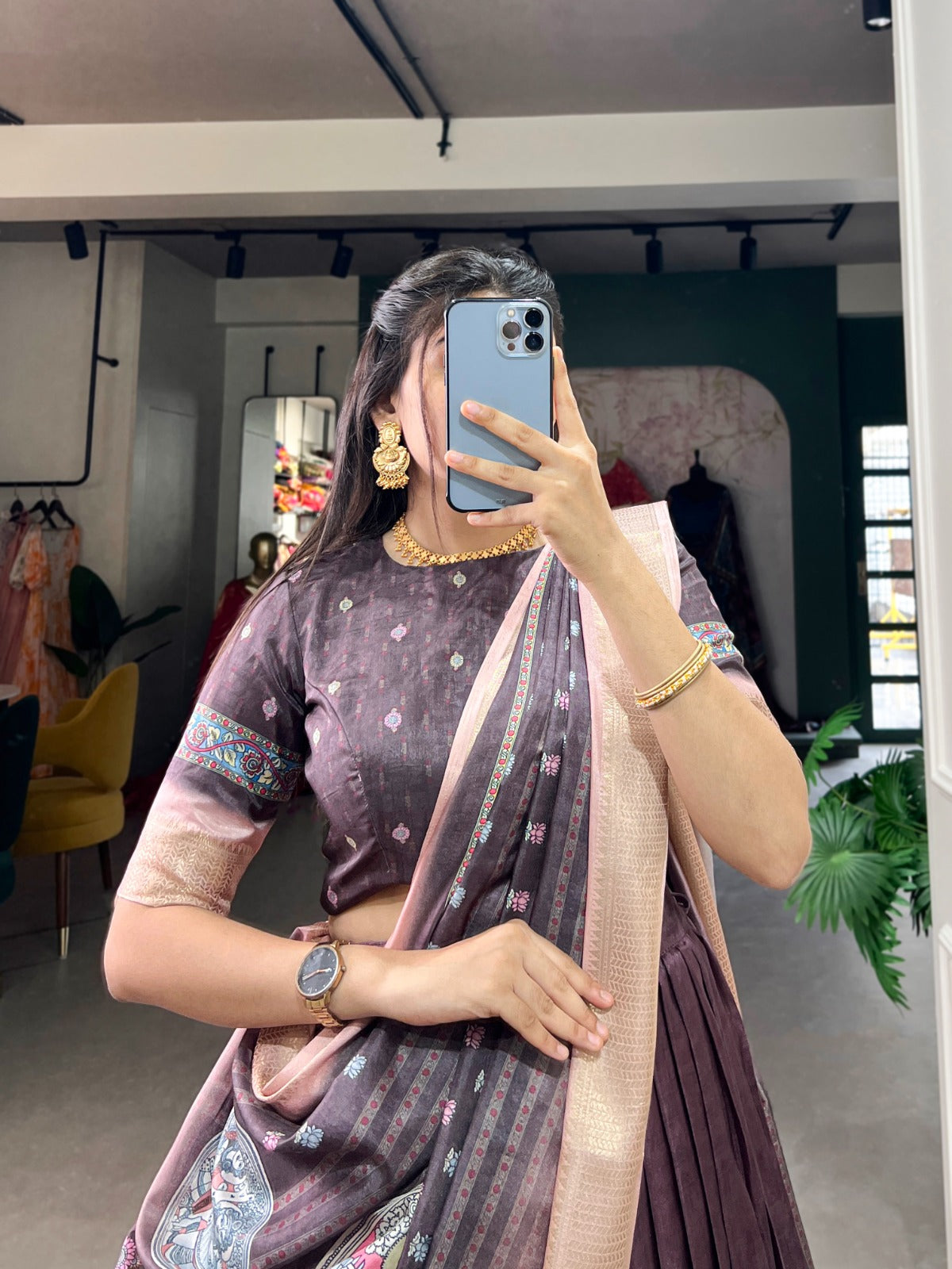 Traditional lehenga choli dola silk online shopping