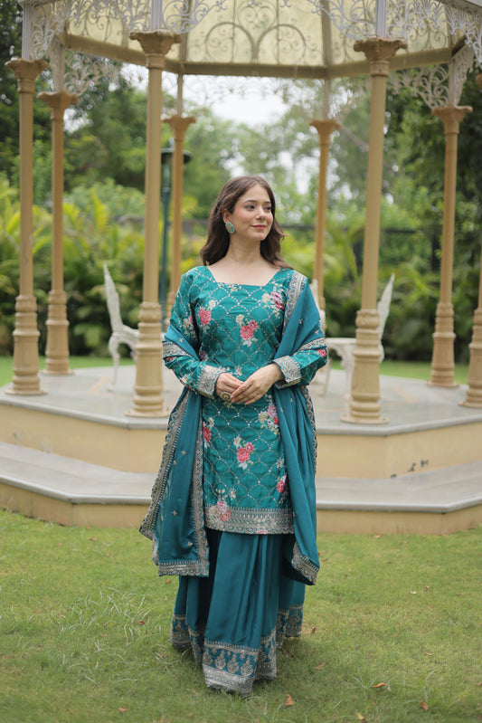 Rama color chinon sharara suit for women price