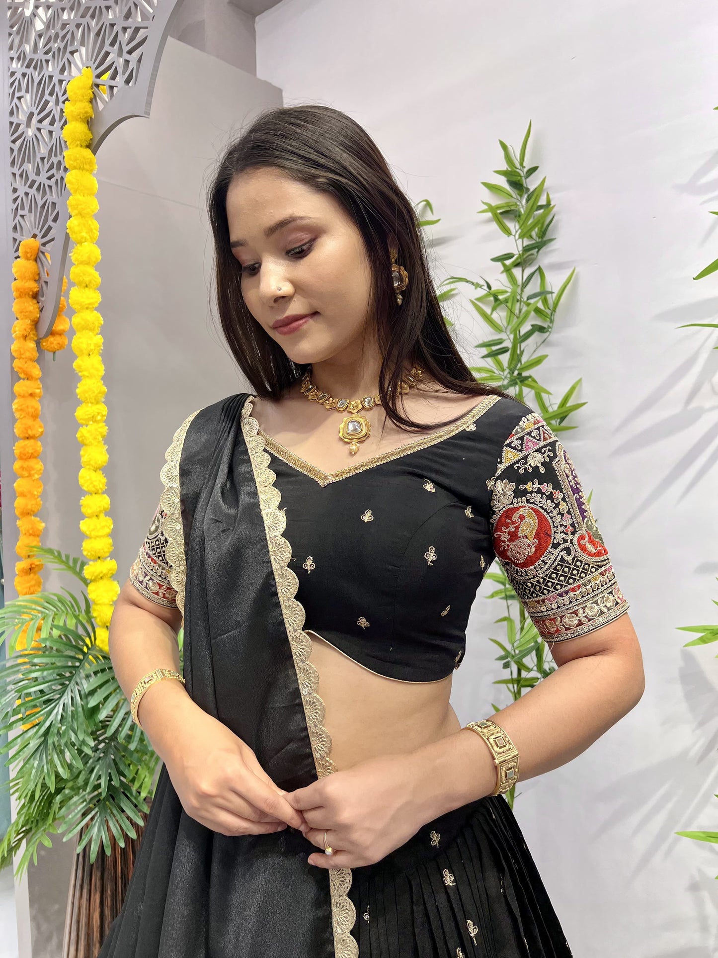 Black Lehenga Choli for women