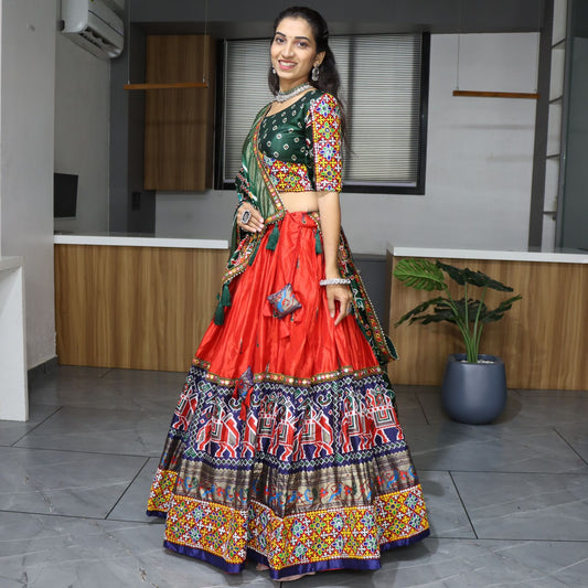Gujarati Patola Lehenga Choli For Women