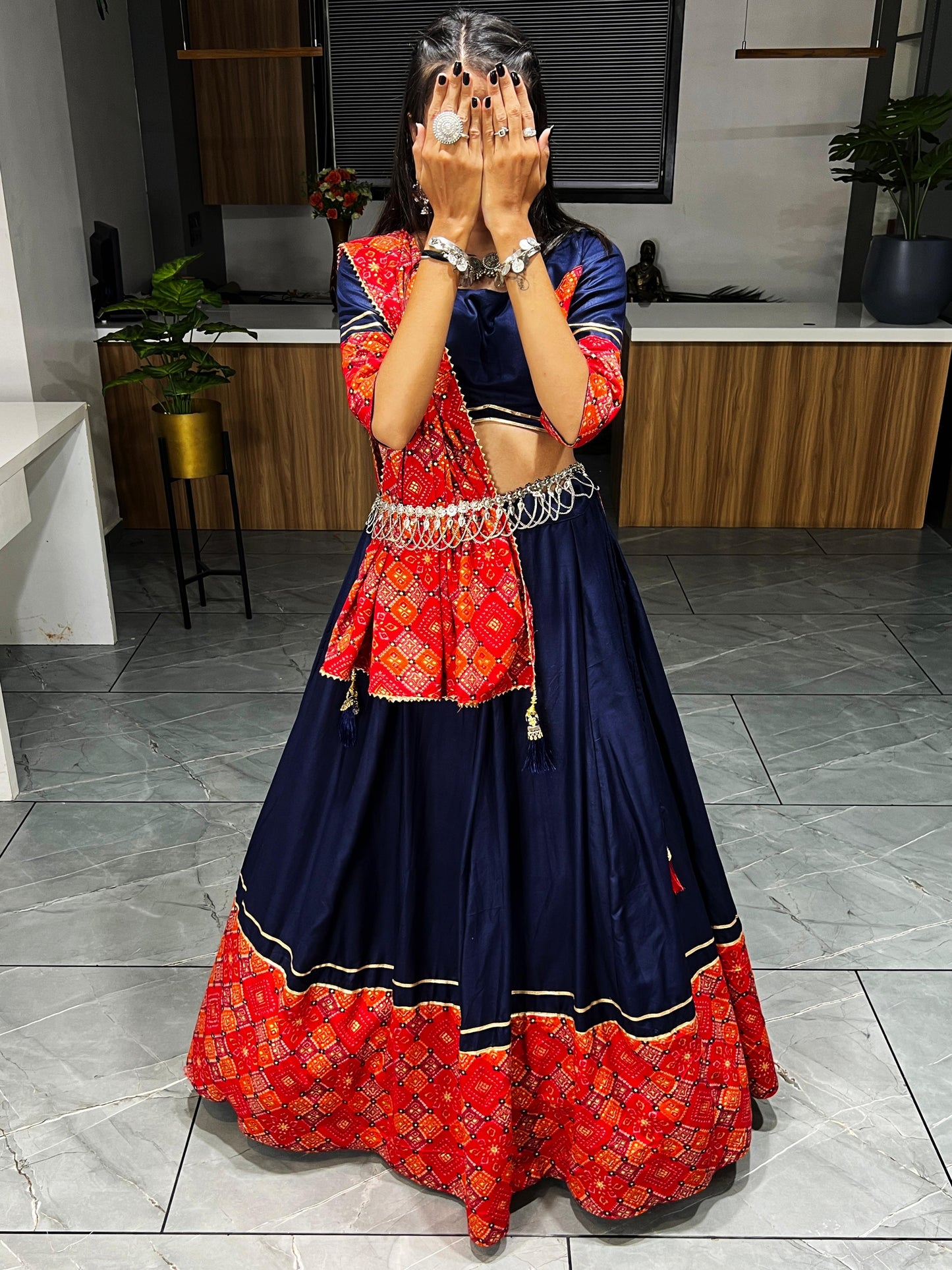 Blue chaniya choli for party