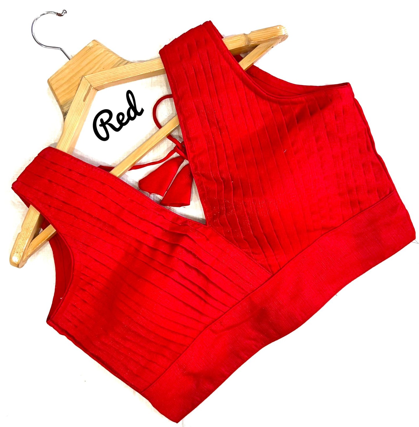 Red color silk sarees and lehenga blouse price