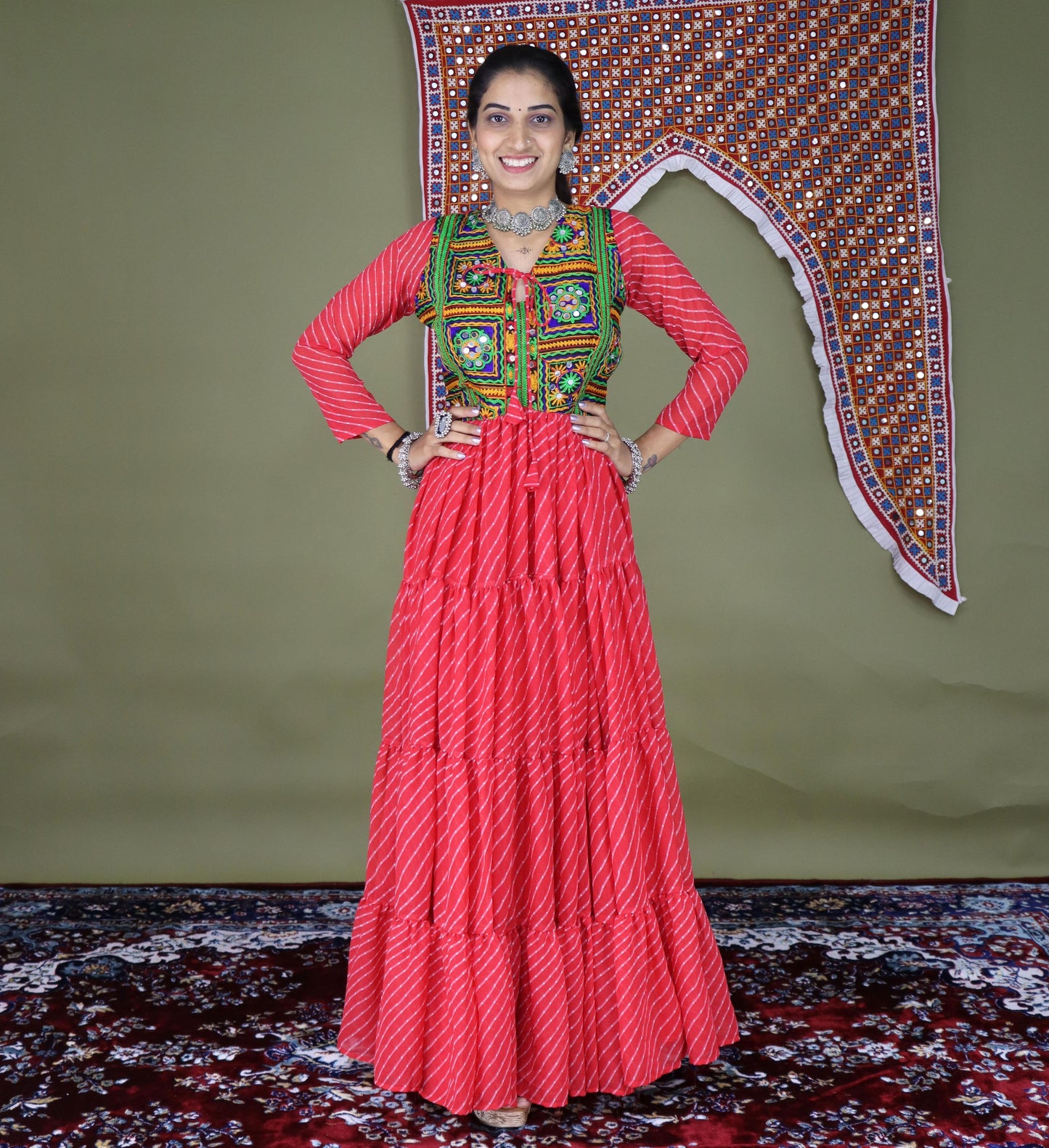 Navratri Leheriya Gown Design