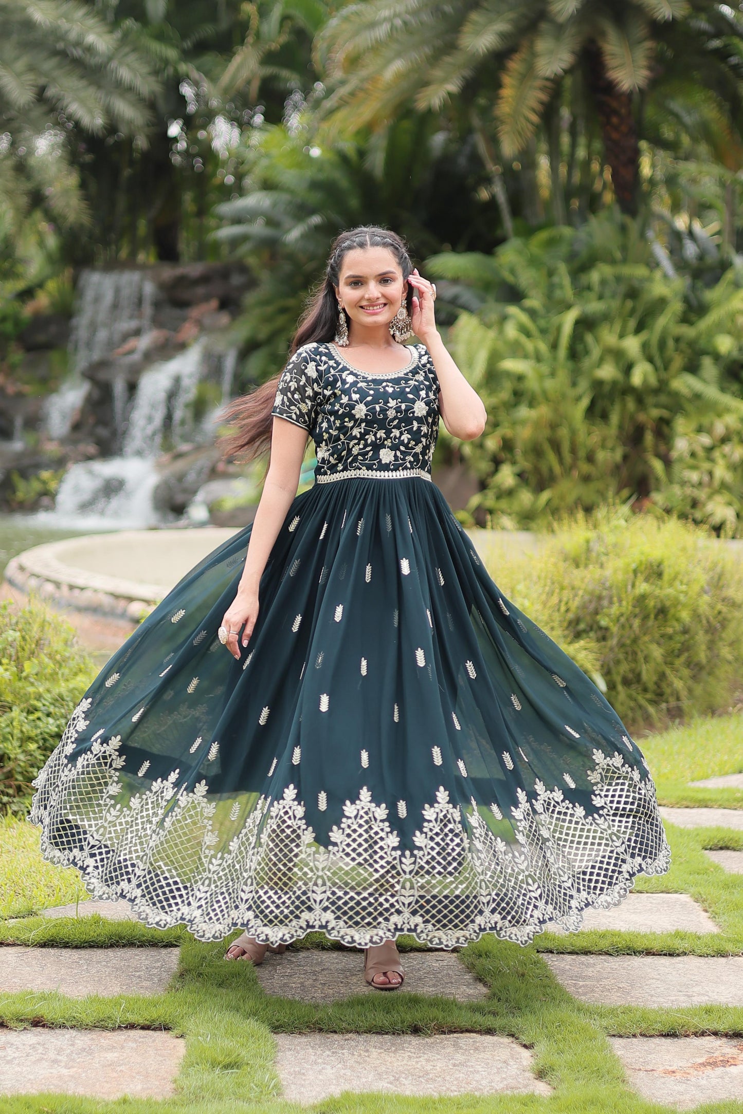 Rama faux blooming gown for women online shopping