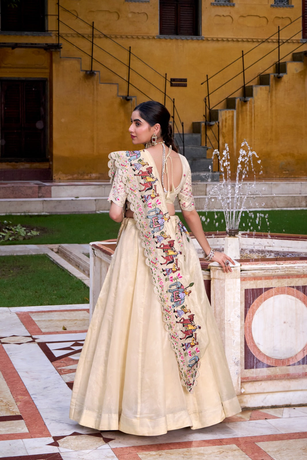 Trending Off White Wedding Wear Lehenga Choli