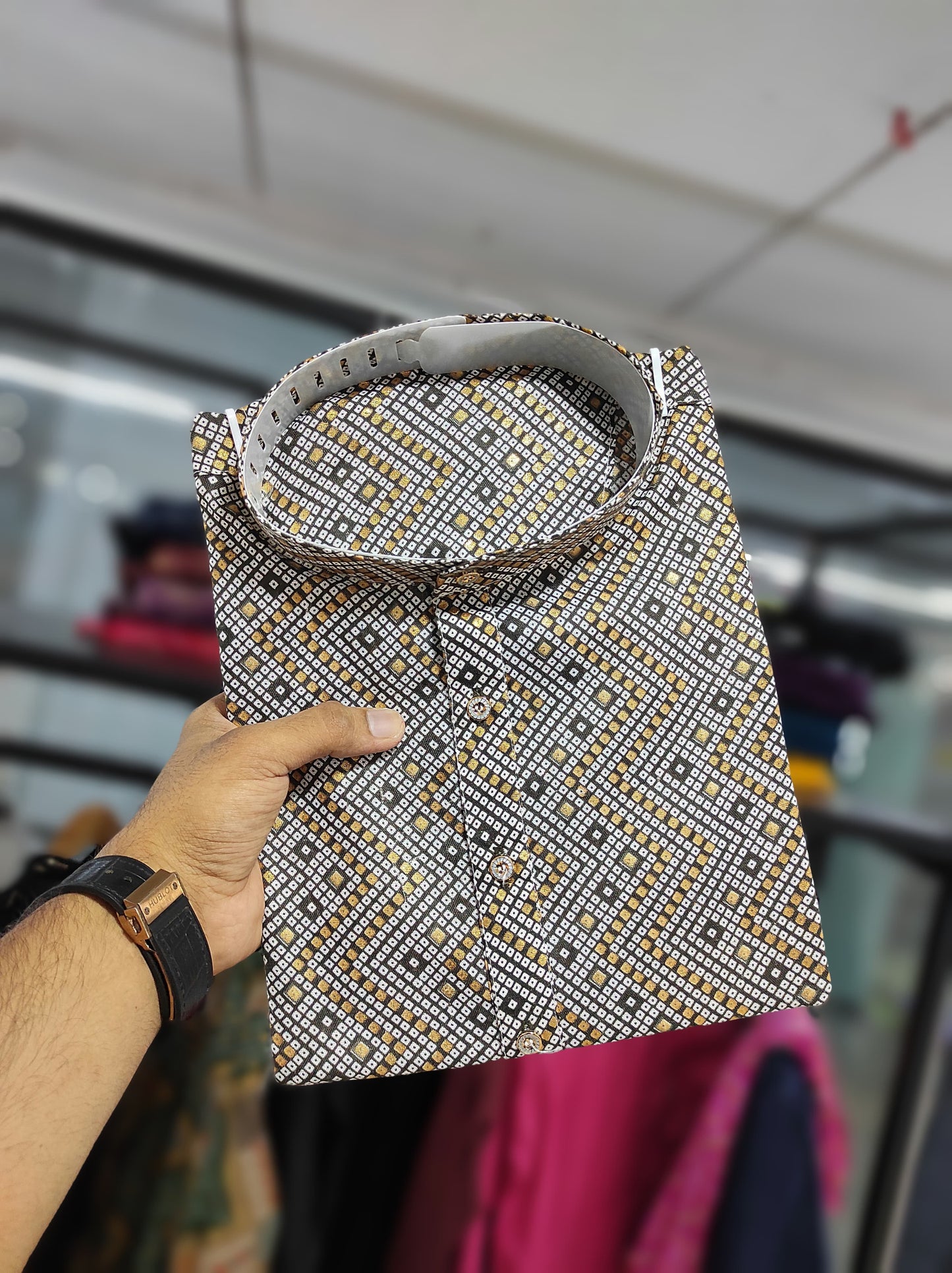 Grey color designer men's kurta
