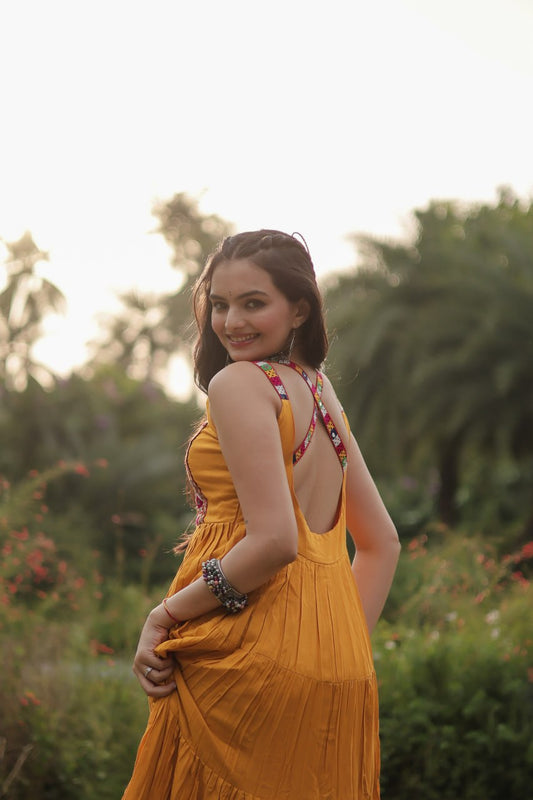 yellow gown for haldi function